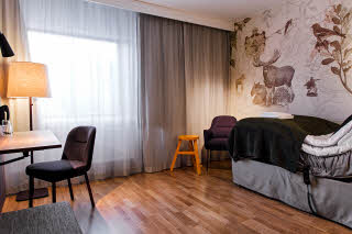 Copyright: : Fotograf Jimmy Eriksson AB, Tomtebogatan 30, 11338 Stockholom, 0703734429, info@jimmyeriksson.se Scandic Ostersund Syd, Accessibility, design for all room, handicap room